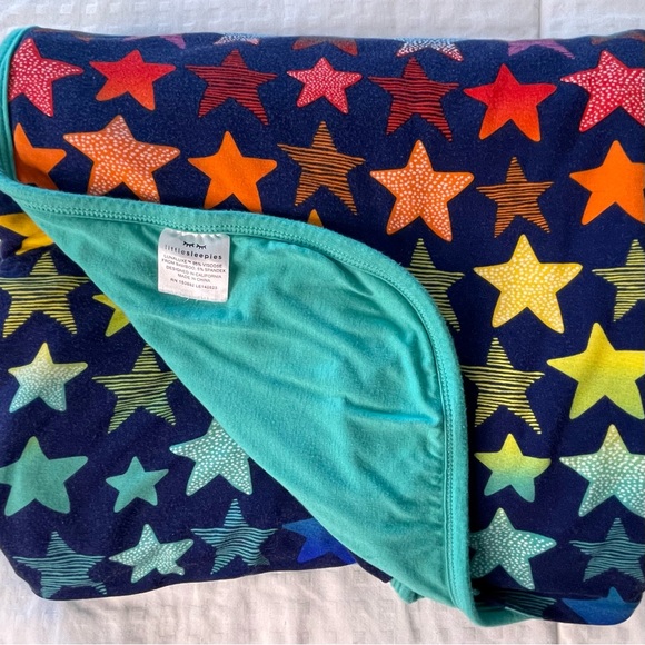 Little Sleepies Other - Little Sleepies Shades Of Stars Cloud Blanket Soft Bamboo Large ~50”x50” HTF